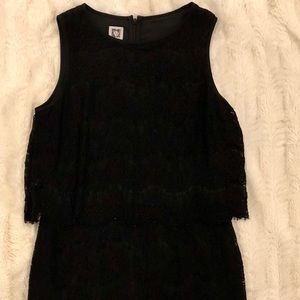 Anne Klein sleeveless lace popover  shift dress